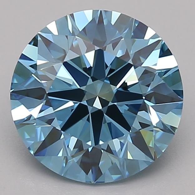 2.48 Ct. Fancy Vivid Blue Round Lab Grown Diamond