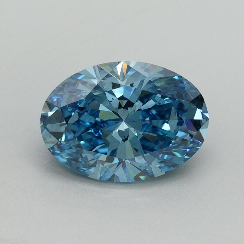 2.11 Ct. Fancy Vivid Blue Oval Lab Grown Diamond