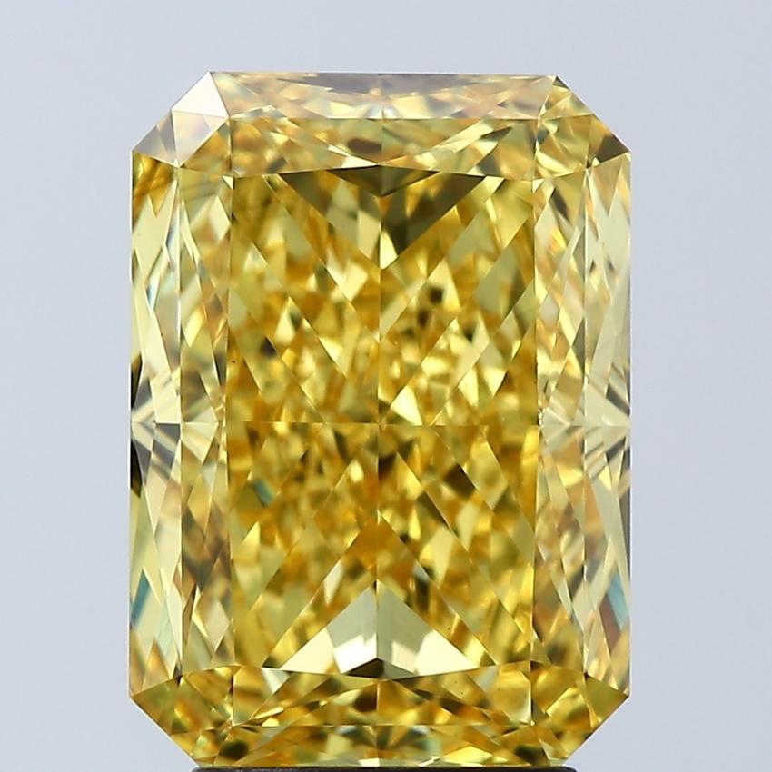 4.08 Ct. Fancy Vivid Yellow Radiant Lab Grown Diamond