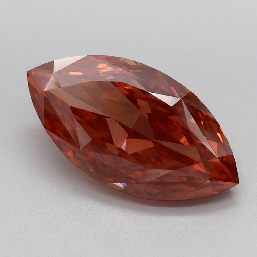 3.32 Ct. Fancy Vivid Brownish Pink Marquise Lab Grown Diamond