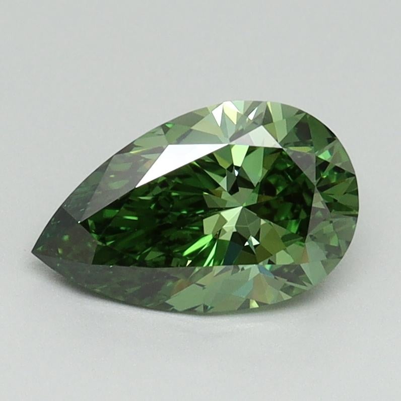 1.01 Ct. Fancy Vivid Green Pear Lab Grown Diamond