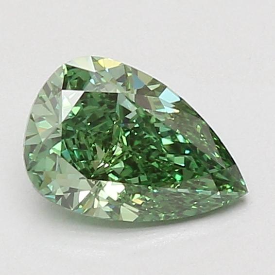 1.09 Ct. Fancy Vivid Green Pear Lab Grown Diamond