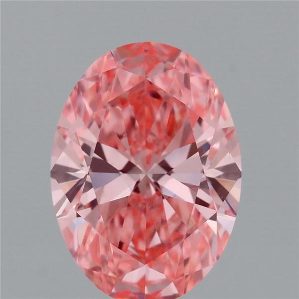 2.06 Ct. Fancy Vivid Pink Oval Lab Grown Diamond
