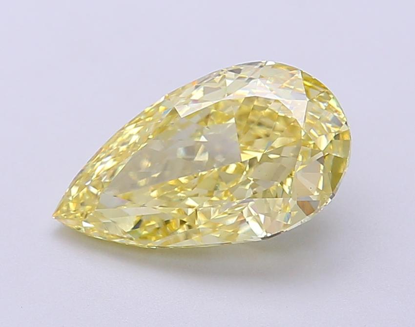2.73 Ct. Fancy Intense Yellow Pear Lab Grown Diamond