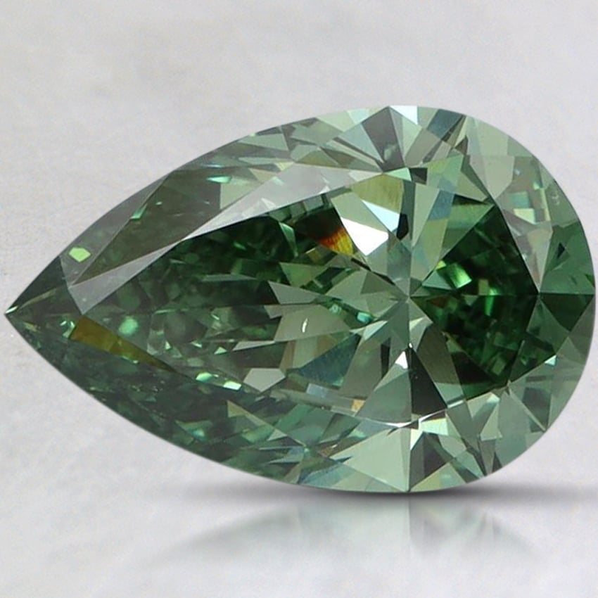 2.07 Ct. Fancy Vivid Pacific Green Pear Lab Grown Diamond