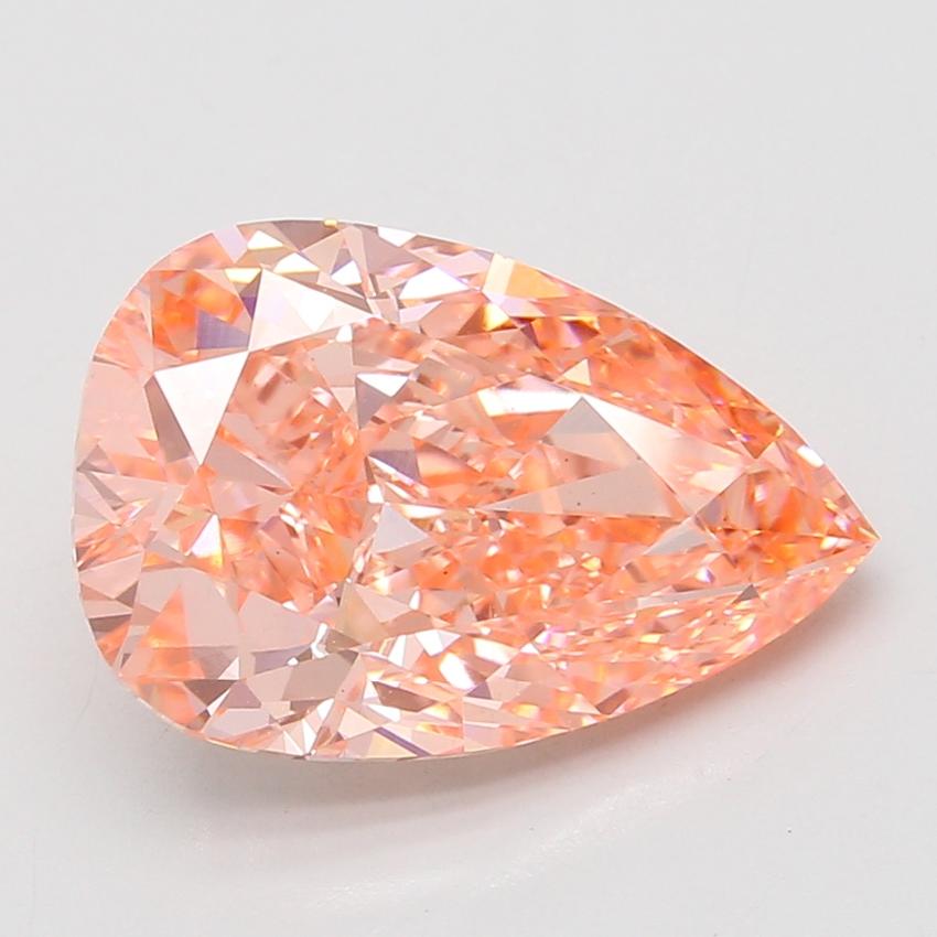 7.03 Ct. Fancy Vivid Pink Pear Lab Grown Diamond