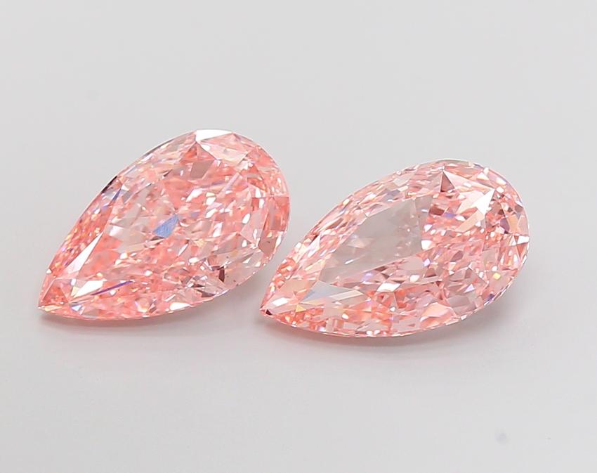 5.02 Ct. Fancy Vivid Pink Pear Lab Grown Diamond