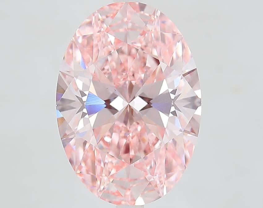 6.51 Ct. Fancy Vivid Pink Oval Lab Grown Diamond