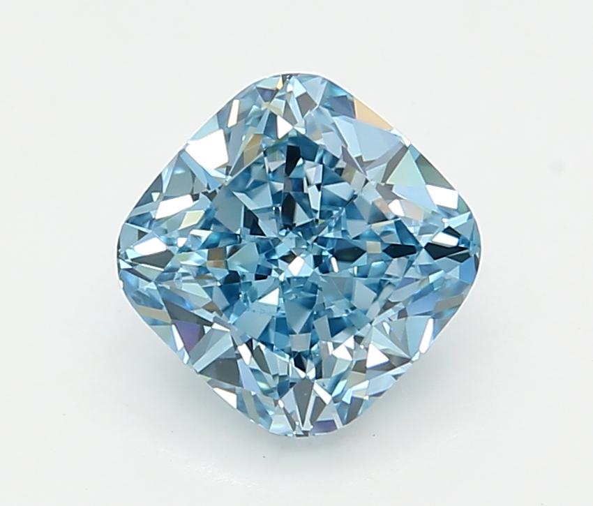 2.09 Ct. Fancy Vivid  Blue Cushion Lab Grown Diamond