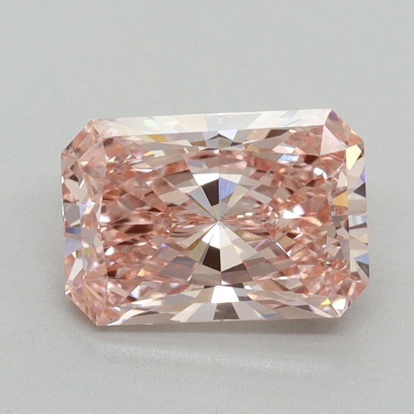 1.56 Ct. Fancy Vivid Pink Radiant Lab Grown Diamond