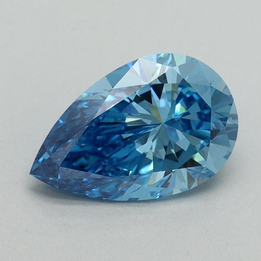 1.62 Ct. Fancy Vivid Blue Pear Lab Grown Diamond