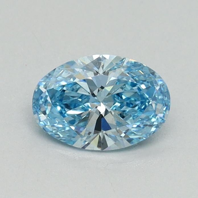 0.52 Ct. Fancy Vivid Blue Oval Lab Grown Diamond