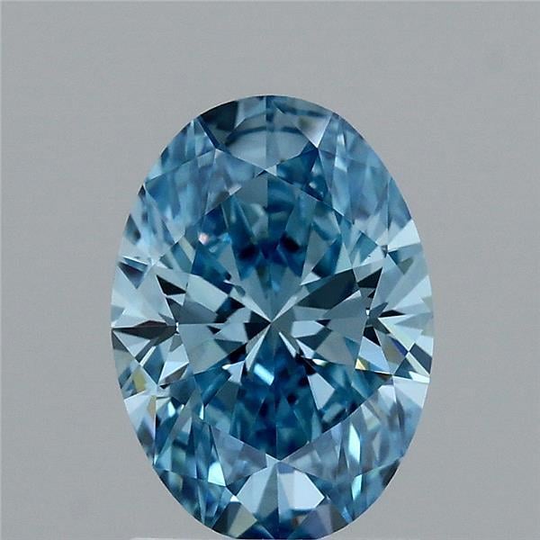 1.53 Ct. Fancy Vivid  Blue Oval Lab Grown Diamond