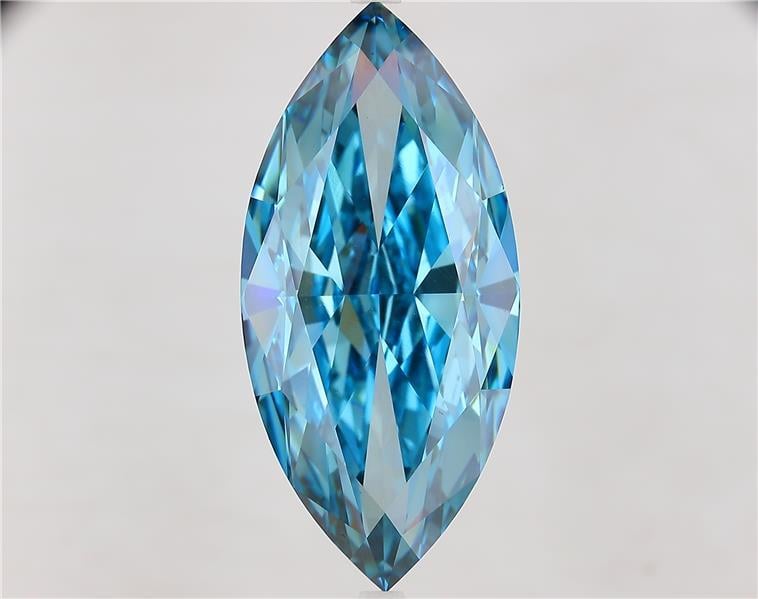 16.04 Ct. Fancy Vivid  Blue Marquise Lab Grown Diamond
