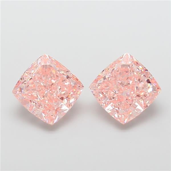 6.38 Ct. Fancy Vivid Pink Cushion Lab Grown Diamond