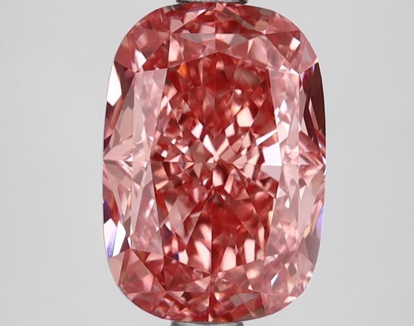 2.56 Ct. Fancy Vivid Pink Cushion Lab Grown Diamond