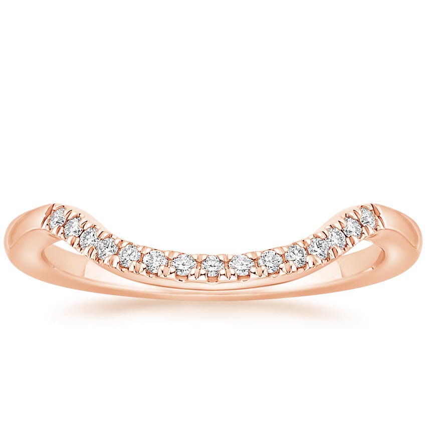 Rose Gold Alta Half Moon Diamond Nesting Ring