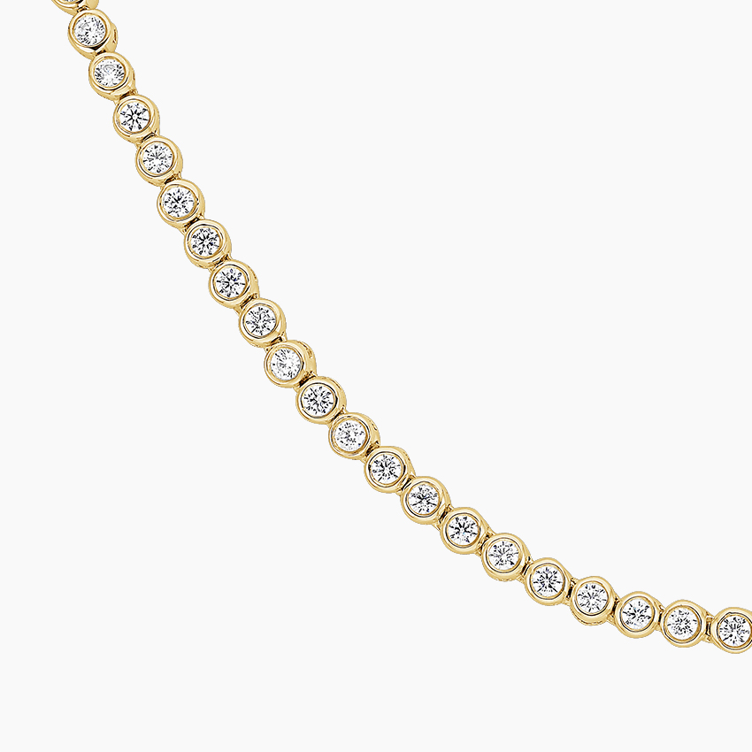 14K Yellow Gold Bezel Lab Diamond Tennis Necklace (3 1/2 ct. tw.)