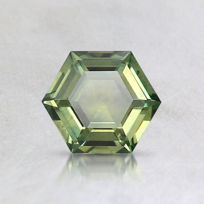 6.1mm Green Hexagon Montana Sapphire