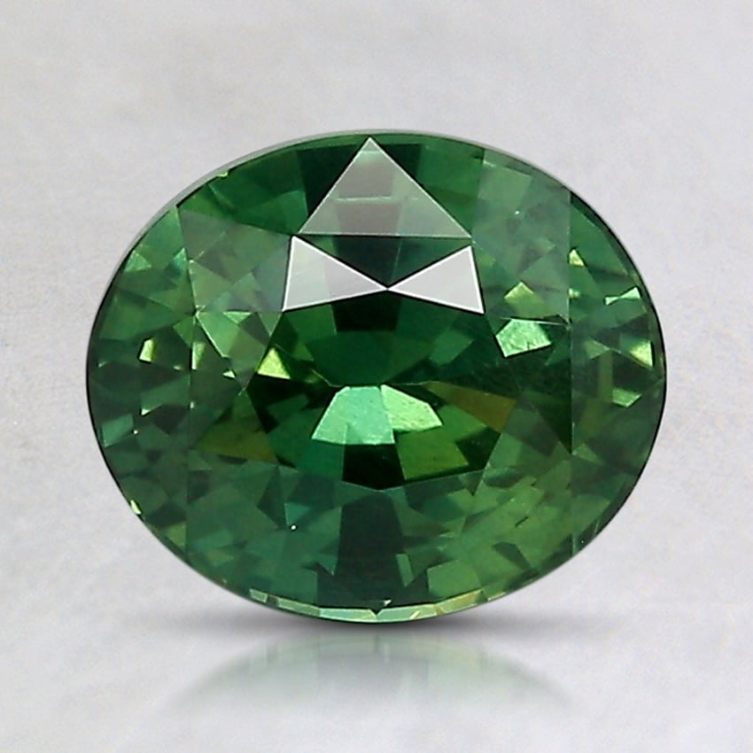 7.8x6.7mm Green Oval Sapphire