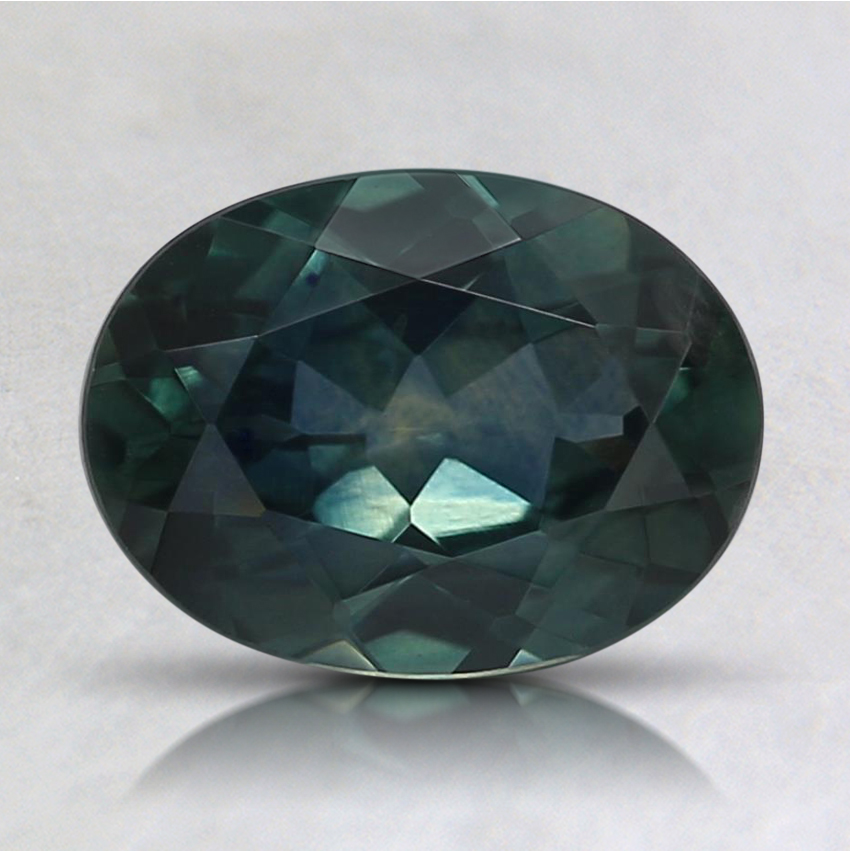 8.1x6mm Teal Oval Montana Sapphire