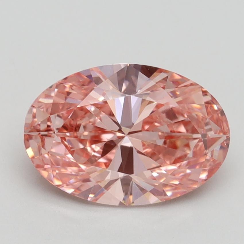 2.00 Ct. Fancy Intense Pink Oval Lab Grown Diamond