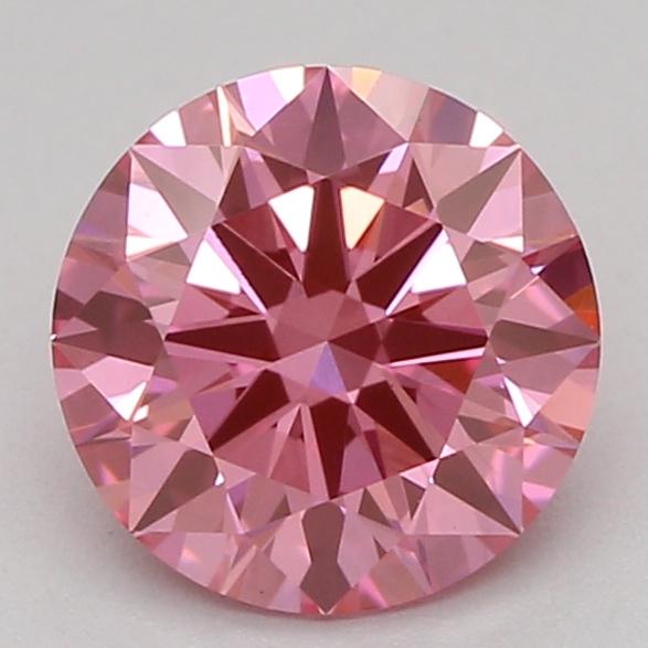 0.68 Ct. Fancy Vivid Pink Round Lab Grown Diamond