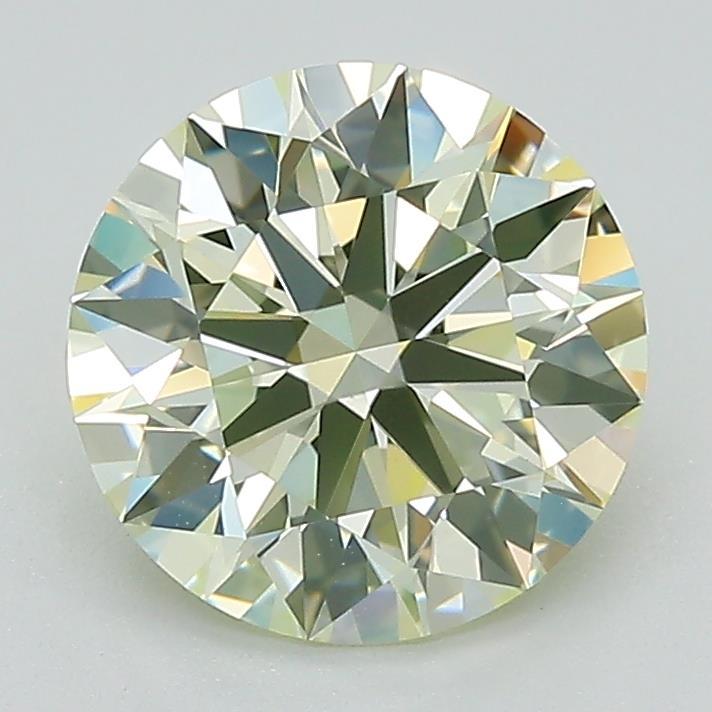 2.03 Ct. Q-R, Very Light Yellow Round Lab Grown Diamond