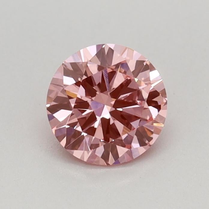 0.40 Ct. Fancy Vivid Pink Round Lab Grown Diamond