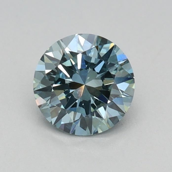 0.44 Ct. Fancy Intense Greenish Blue Round Lab Grown Diamond