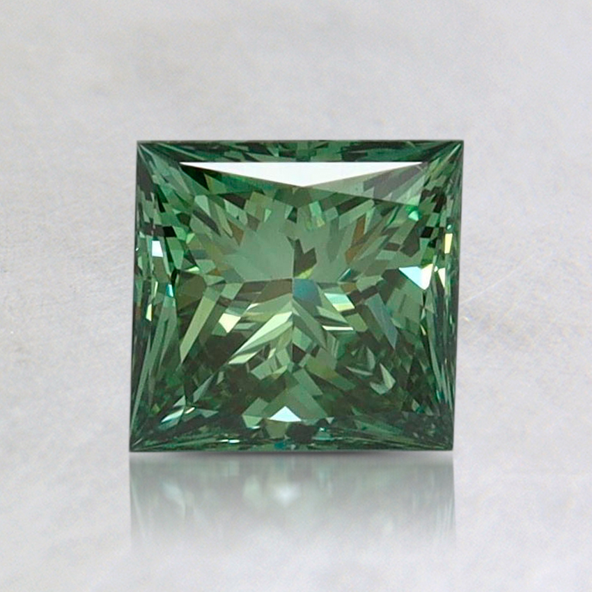 1.01 Ct. Fancy Vivid Pacific Green Princess Lab Grown Diamond