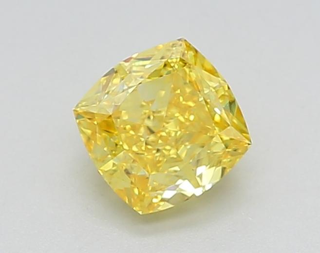 0.94 Ct. Fancy Vivid  Yellow Cushion Lab Grown Diamond