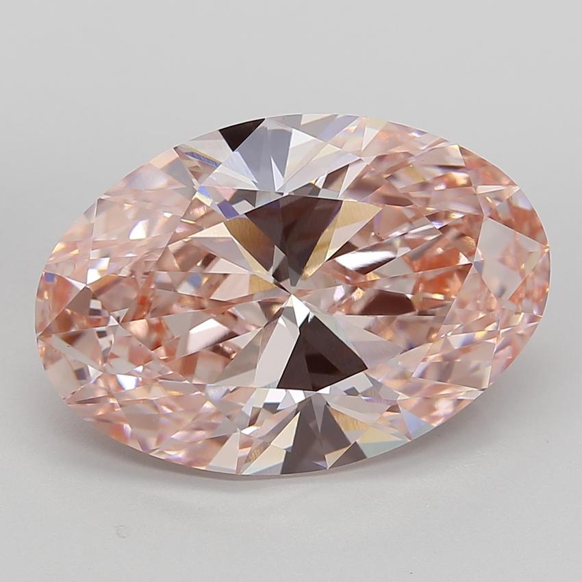11.11 Ct. Fancy Intense  Pink Oval Lab Grown Diamond