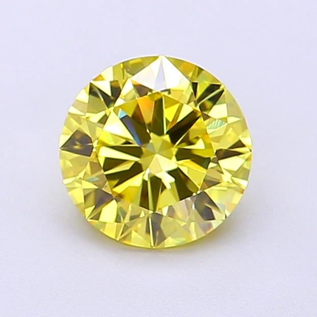 1.02 Ct. Fancy Intense  Yellow Round Lab Grown Diamond