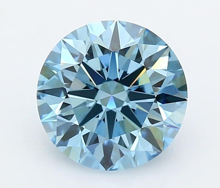 2.47 Ct. Fancy Vivid  Blue Round Lab Grown Diamond