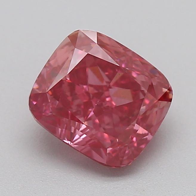 1.06 Ct. Fancy Vivid  Pink Cushion Lab Grown Diamond