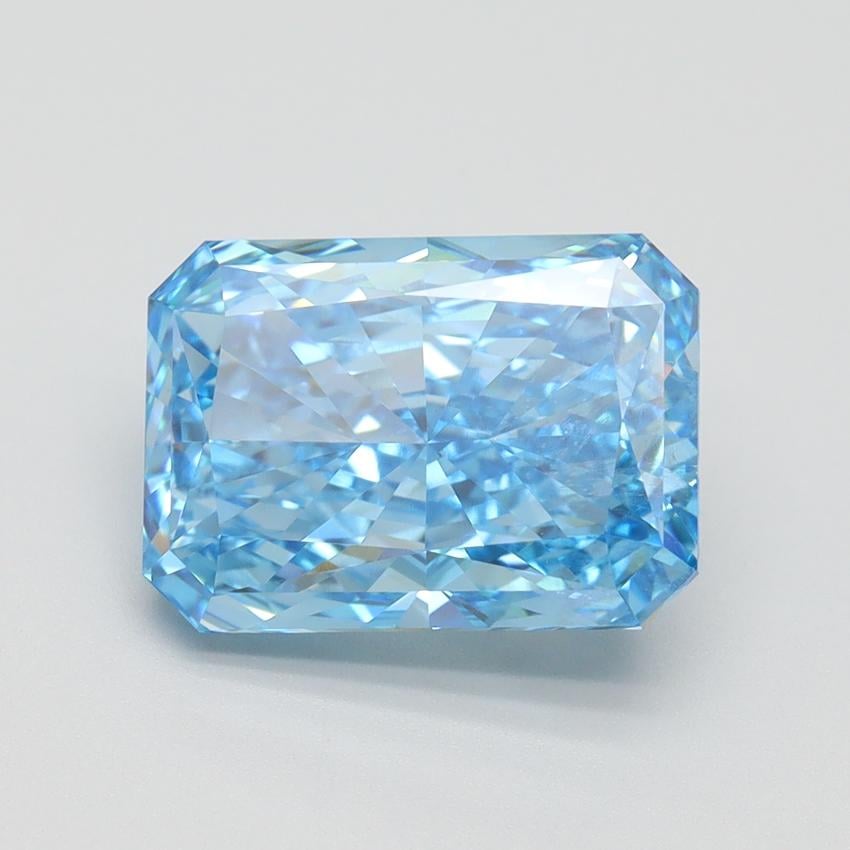 4.29 Ct. Fancy Vivid Blue Radiant Lab Grown Diamond