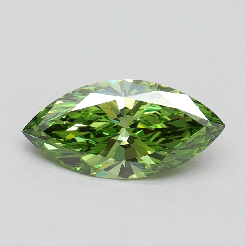 1.02 Ct. Fancy Vivid Green Marquise Lab Grown Diamond