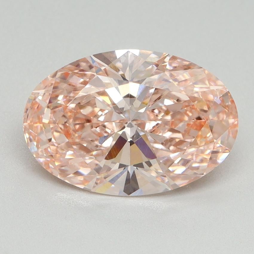 3.09 Ct. Fancy Intense Pink Oval Lab Grown Diamond