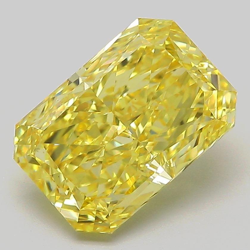3.07 Ct. Fancy Vivid Yellow Radiant Lab Grown Diamond