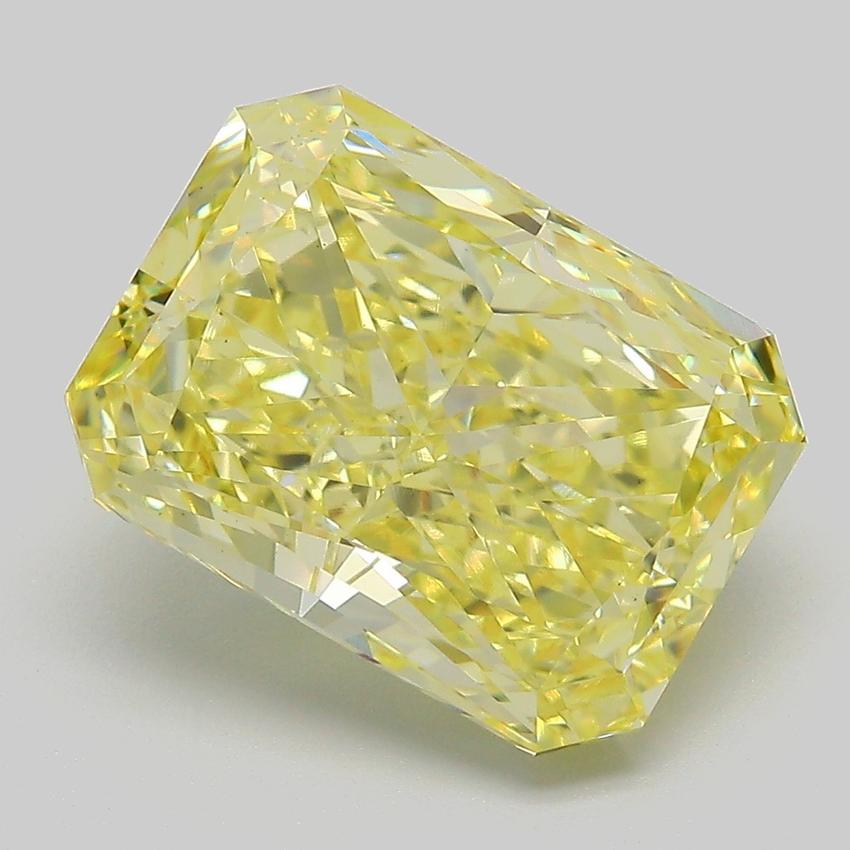 6.64 Ct. Fancy Intense  Yellow Radiant Lab Grown Diamond