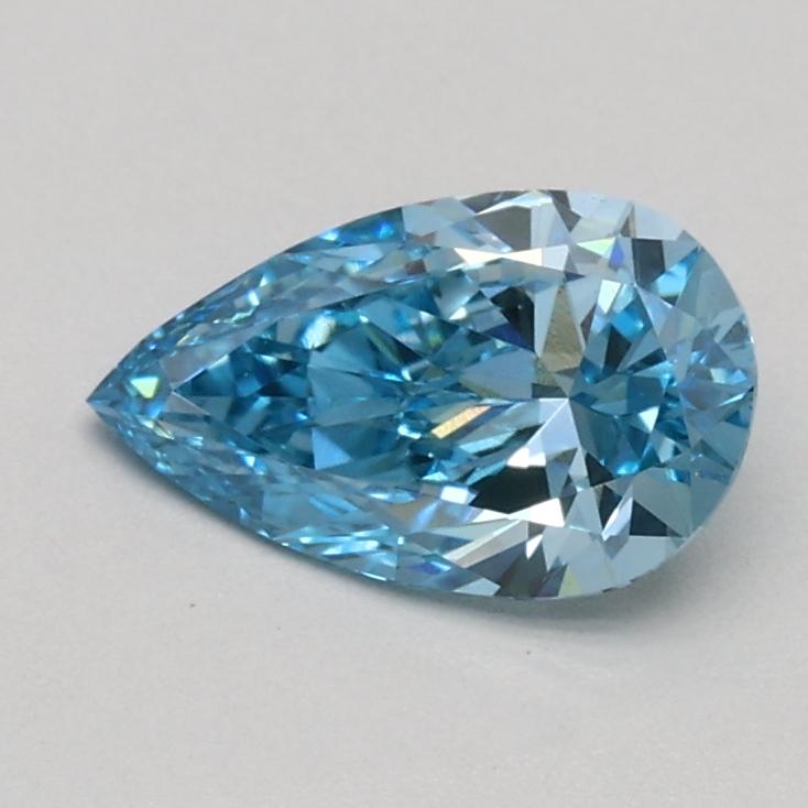 0.53 Ct. Fancy Vivid Blue Pear Lab Grown Diamond