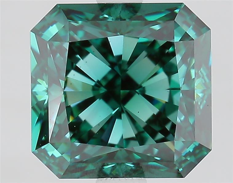 2.87 Ct. Fancy Vivid  Green Radiant Lab Grown Diamond