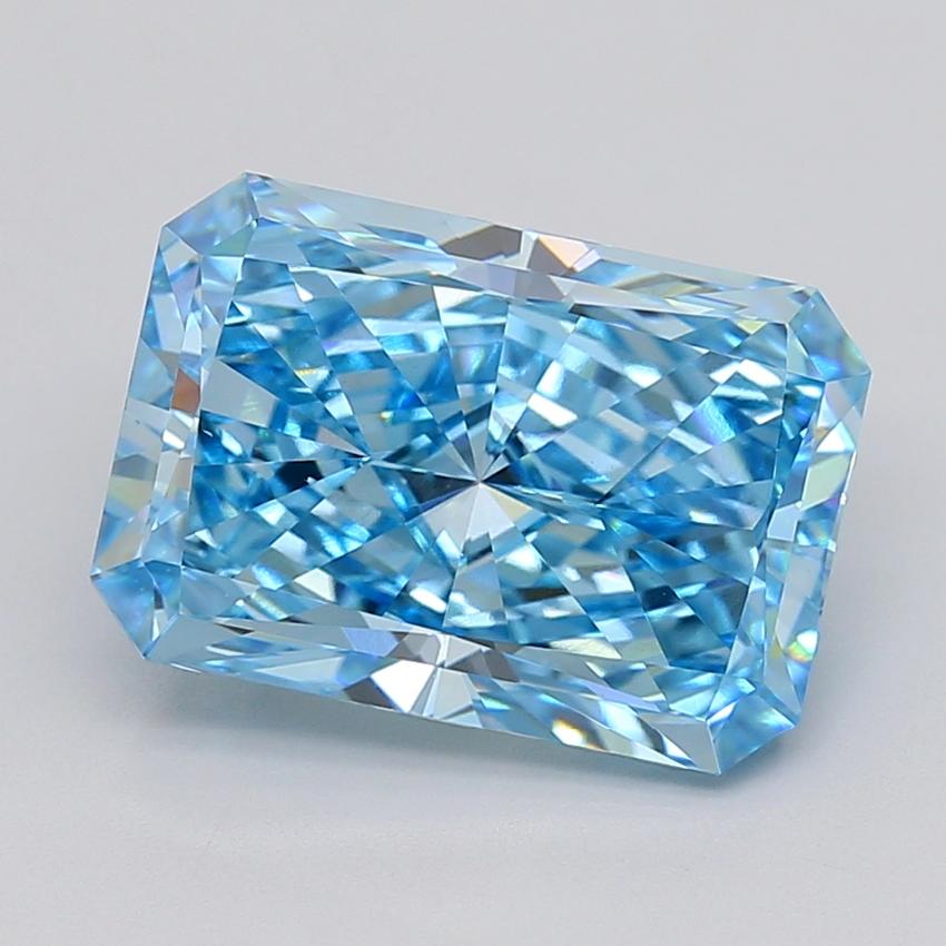 6.99 Ct. Fancy Vivid  Blue Radiant Lab Grown Diamond