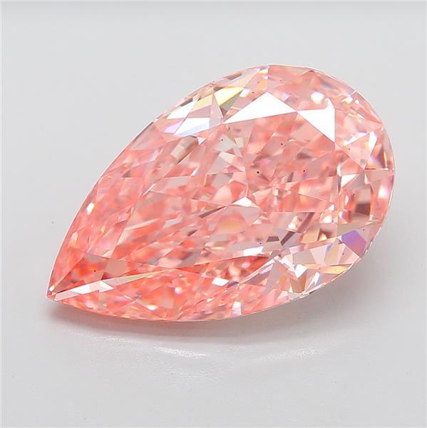 15.06 Ct. Fancy Vivid Pink Pear Lab Grown Diamond