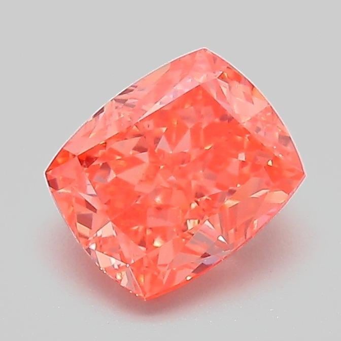 1.28 Ct. Fancy Vivid  Pink Cushion Lab Grown Diamond