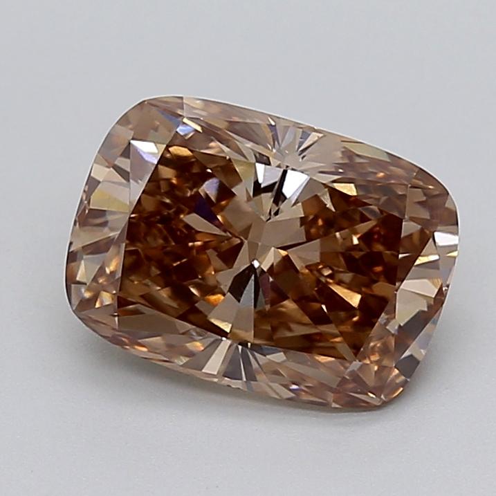 3.03 Ct. Fancy  Brown Cushion Lab Grown Diamond