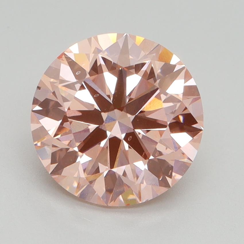 2.50 Ct. Fancy Intense Pink Round Lab Grown Diamond