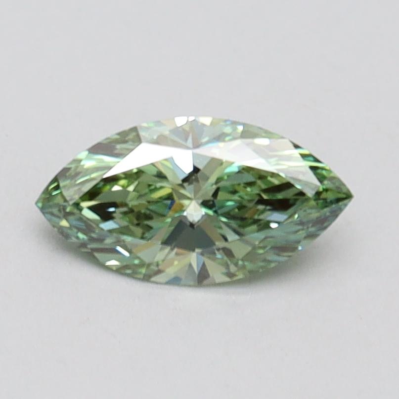 0.64 Ct. Fancy Vivid Green Marquise Lab Grown Diamond