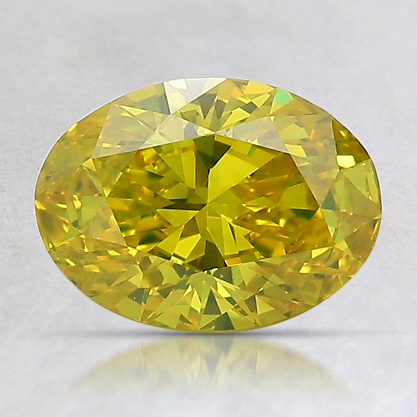 1.30 Ct. Fancy Vivid Yellow Oval Lab Grown Diamond